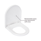 Assento Sanitário Carrara|Duna Polipropileno Fechamento Suave Branco Sensea